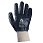 JN062 Защитные трикотажные промышленные перчатки из 100% хлопковой пряжи с полным нитриловым покрытием и вязаной манжетой, цвет синий, размер 10/XL (уп.12пар)