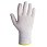 JS011p Легкие бесшовные трикотажные перчатки из полиэстера, цвет белый, размер M (уп.12пар)