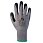 JL061 Защитные промышленные трикотажные перчатки из синтетической пряжи (полиэстер) с латексным покрытием ладони, цвет серый/черный, M (уп.12пар)